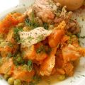 Κοτόπουλο με αρακά και κολοκύθα - ZannetCooks