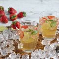 Iced tea cocktail με φράουλες