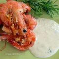 γαρίδες με ούζο και δροσερή σάλτσα/Shrimp with[...]