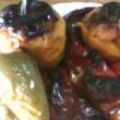 Πιπεριές γεμιστές με κιμά και πλιγούρι
