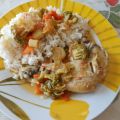 Κοτόπουλο με λαχανικά και ρύζι basmati