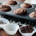 Muffins τριπλής σοκολάτας