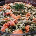 Fettuccine Alfredo with smoked salmon/Ζυμαρικά[...]