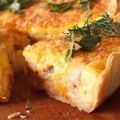 Quiche με ζαμπόν και γραβιέρα