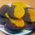 Καραμελωμένες φέτες πορτοκαλιού με σοκολάτα