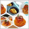 Spaghetti Cups με κόκκινη σάλτσα και κεφτεδάκια