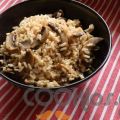Καστανό ρύζι με μανιτάρια