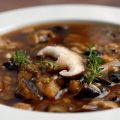 Σούπα με μανιτάρια Shitake και κριθάρι