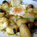 Πατάτες - μανιτάρια και αυγά