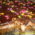Cheesecake σοκολάτας με πολύχρωμα ζαχαρωτά!