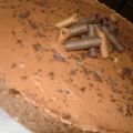 Cheesecake με πραλίνα σοκολάτα και μπισκότα
