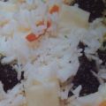 Ρύζι με μπρόκολο, καρότο και ημίσκληρο τυρί