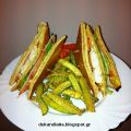 Club sandwich Ντουκάν με στικς κολοκυθιού