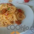 Σπαγγετίνι με τσορίθο και ντοματίνια τσέρι