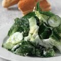 Πράσινη σαλάτα µε σος γιαουρτιού και δυόσµου |[...]