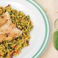 Ταμπουλέ με φράουλες και φαγόπυρο