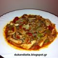 Σπαγγέτι shirataki με χταπόδι