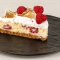 Cheesecake με λευκή σοκολάτα και raspberries