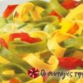 Barilla Paglia e Fieno με  πιπεριές & κουκιά