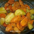 Πατάτες φούρνου με καρότα και γλυκοπατάτες