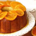 Κέικ με σιροπιαστές φέτες πορτοκαλιού