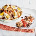Σις κεμπάμπ με χαλούμι και μακαρονοσαλάτα με[...]