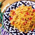 Περσικό πιλάφι με καστανό ρύζι και κοτόπουλο