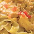 Rigatoni με γαλοπούλα και σάλτσα κάρι
