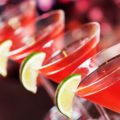 Pomegranate cosmopolitan cocktail