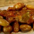 Αρνάκι μπογάνα και ψωμί με δεντρολίβανο 