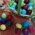 αυγά βαμμένα με χρώμα ζαχαροπλαστικής